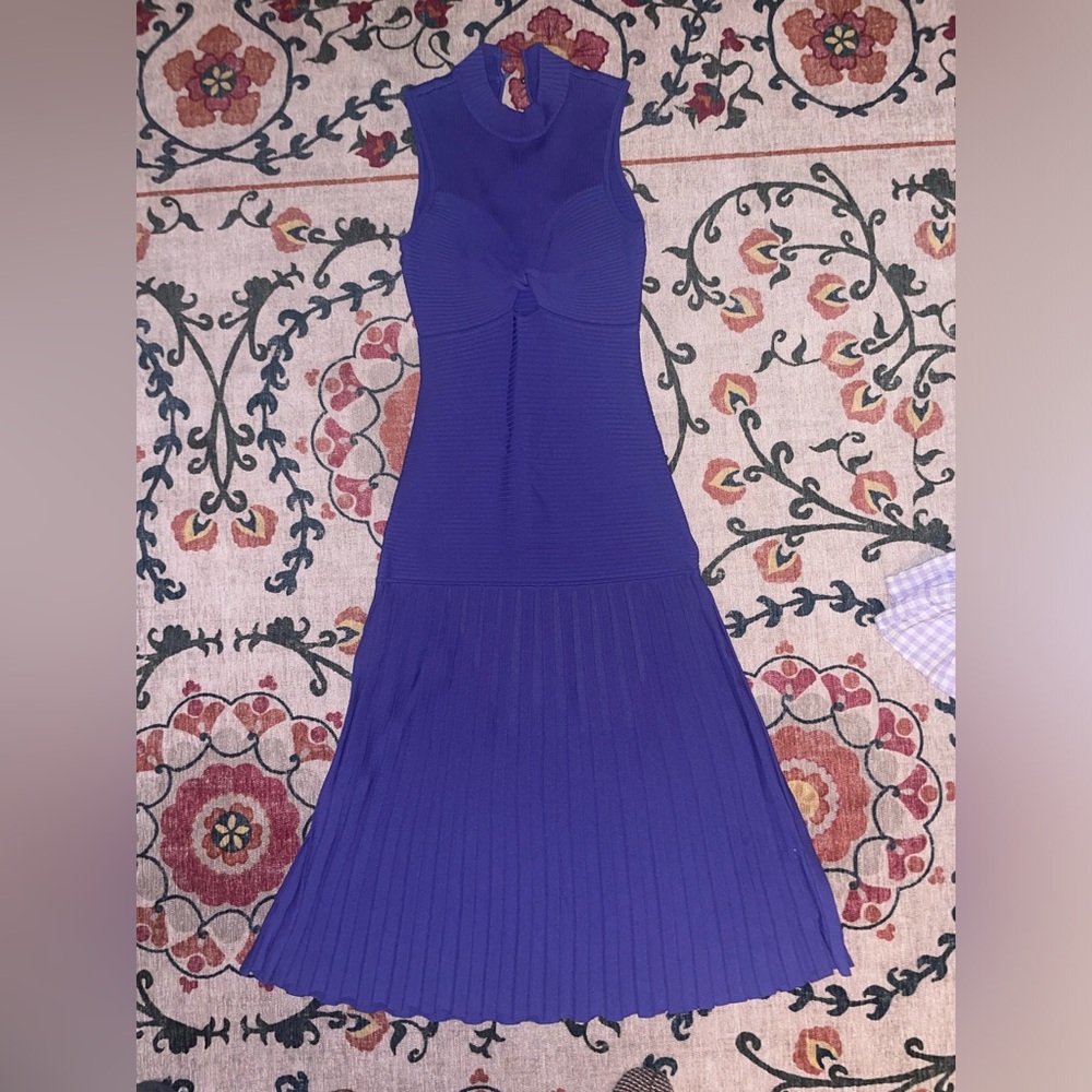 Bebe Purple Sheath Halter Maxi Dress XS purple